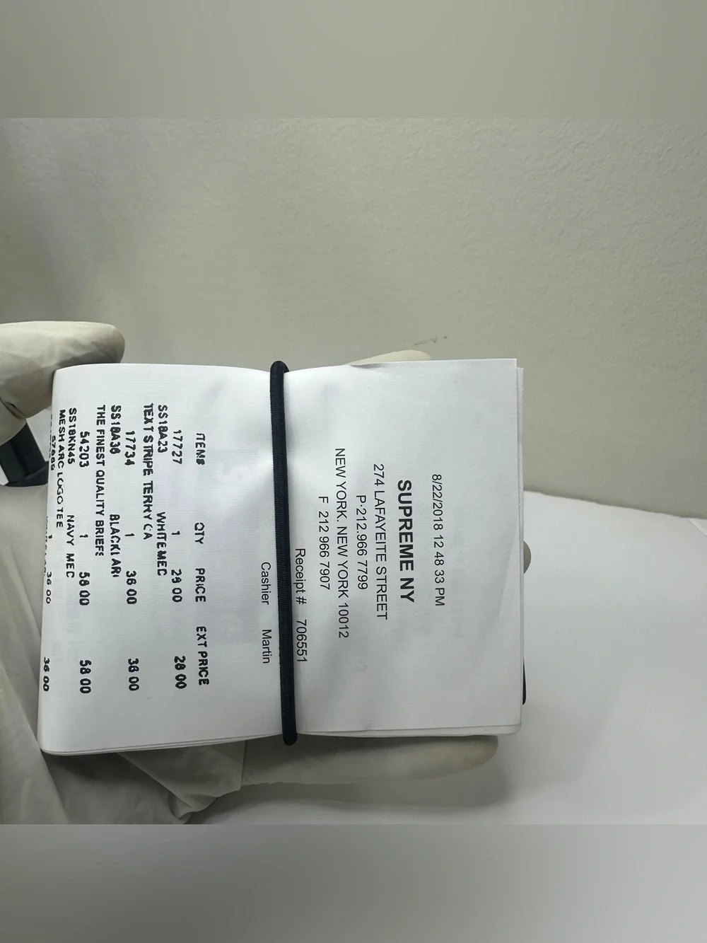 Maison Martin Margiela Black Receipt Wallet